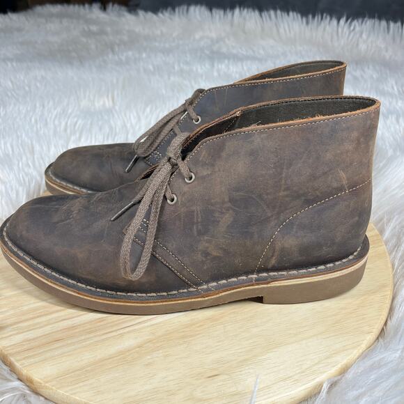 Clarks Bushacre 2 Chukka Desert Boots Mens Sz 8.5M Brown Beeswax Leather Brown - Picture 4 of 10